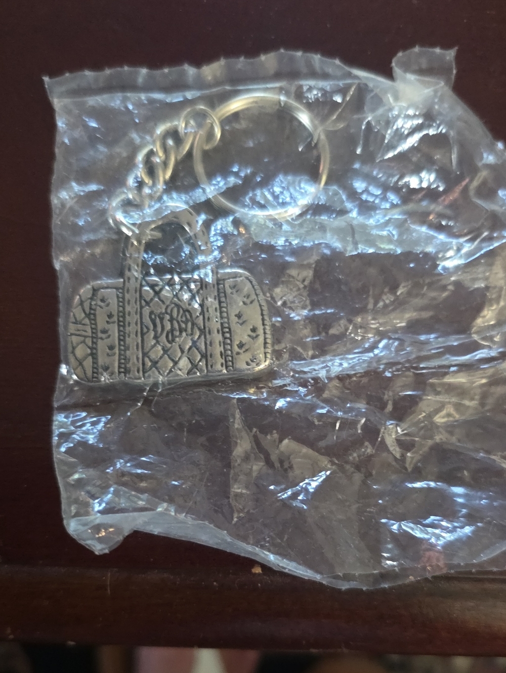 Vera Bradley New In Package Silver Purse Keychain Charm